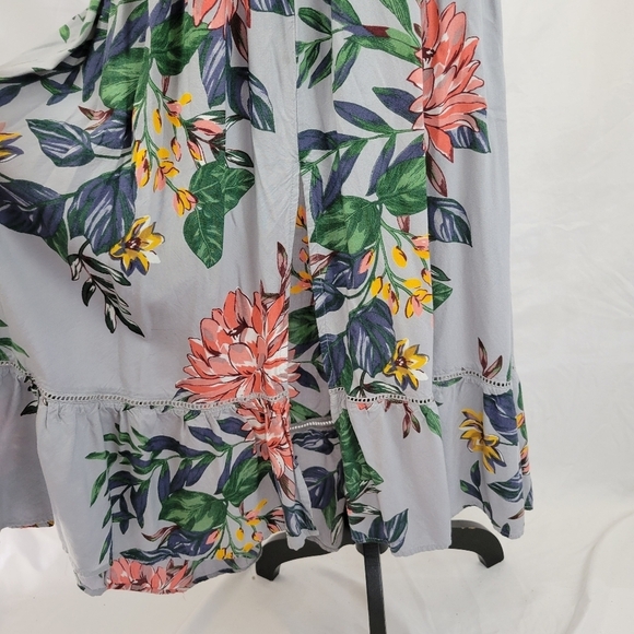 PATRONS OF PEICE FLORAL MAXI SKIRT Smocked Waist - Picture 6 of 9